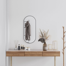 vidaXL fekete ovális falitükör 80x35 cm bútor
