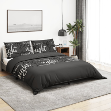 vidaXL fekete pamut ágyneműhuzat-garnitúra 155x220 cm lakástextília