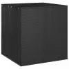 vidaXL Fekete polietilén rattan kerti párnatartó láda 100x97,5x104 cm