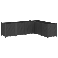 vidaXL fekete polipropilén kerti ültetőláda 160 x 120 x 53 cm (367863) kerti tárolás