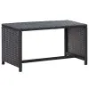vidaXL fekete polyrattan dohányzóasztal 70 x 40 x 38 cm