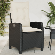 vidaXL fekete polyrattan dönthető kerti szék párnával kerti bútor