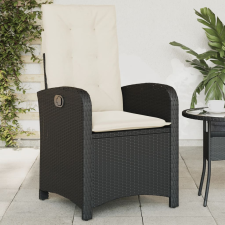 vidaXL fekete polyrattan dönthető kerti szék párnával kerti bútor