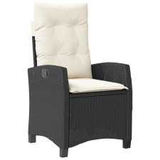 vidaXL fekete polyrattan dönthető kerti szék párnával (365208) kerti bútor