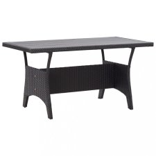 vidaXL Fekete polyrattan kerti asztal 120 x 70 x 66 cm kerti bútor