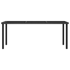 vidaXL fekete polyrattan kerti étkezőasztal 180 x 70 x 73 cm (315116) kerti bútor