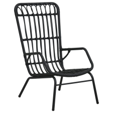 vidaXL fekete polyrattan kerti szék kerti bútor