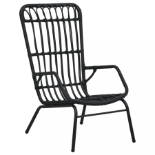 vidaXL Fekete polyrattan kerti szék kerti bútor