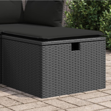 vidaXL fekete polyrattan kerti szék párnával 55 x 55 x 37 cm kerti bútor