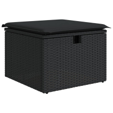vidaXL fekete polyrattan kerti szék párnával 55 x 55 x 37 cm (365967) kerti bútor