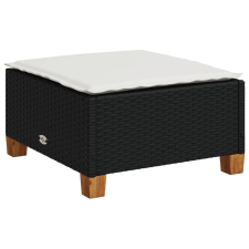 vidaXL fekete polyrattan kerti szék párnával 63,5 x 56 x 32 cm kerti bútor