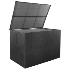 vidaXL fekete polyrattan kerti tárolóláda 150 x 100 x 100 cm (44245) kerti tárolás
