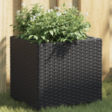 vidaXL fekete polyrattan kerti ültetőláda 36x30x32 cm kerti tárolás