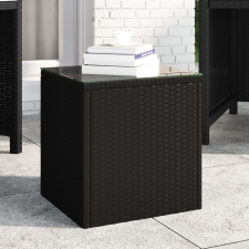 vidaXL Fekete polyrattan kisasztal 40 x 37 x 40,5 cm bútor