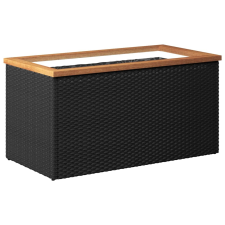 vidaXL fekete polyrattan ültetőláda 80 x 40 x 40 cm (319416) kerti tárolás