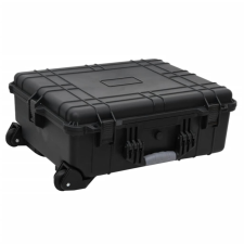 vidaXL fekete PP kerekes repülős tok 63 x 50 x 23 cm fényképezőgép tok