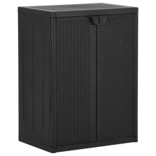 vidaXL fekete PP kerti tárolószekrény 65 x 45 x 88 cm kerti tárolás