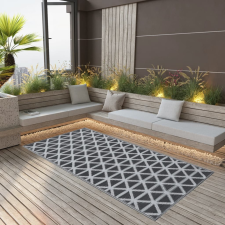 vidaXL Fekete PP kültéri szőnyeg 160 x 230 cm lakástextília