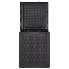 vidaXL fekete PP rattan kerti tároló doboz 90 L (151227) kerti tárolás