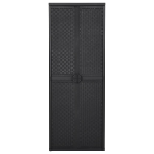 vidaXL fekete PP rattan kerti tárolószekrény 65 x 45 x 172 cm (151237) kerti tárolás