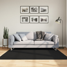 vidaXL fekete rövid szálú puha és mosható szőnyeg 160x160 cm lakástextília