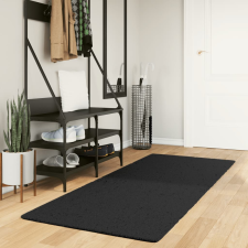 vidaXL fekete rövid szálú puha és mosható szőnyeg 80x200 cm lakástextília