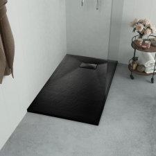 vidaXL Fekete SMC zuhanytálca 100 x 70 cm kád, zuhanykabin