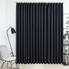 vidaXL fekete sötétítőfüggöny kampókkal 290 x 245 cm lakástextília