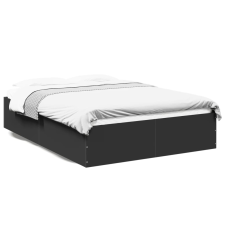 vidaXL fekete szerelt fa ágykeret 120 x 190 cm ágy és ágykellék