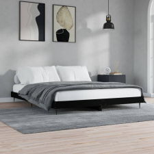 vidaXL fekete szerelt fa ágykeret 120 x 200 cm ágy és ágykellék