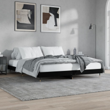 vidaXL fekete szerelt fa ágykeret 120 x 200 cm ágy és ágykellék