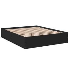 vidaXL fekete szerelt fa ágykeret 150 x 200 cm (3281008) ágy és ágykellék