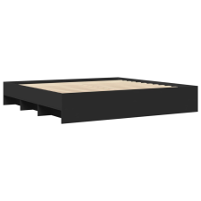 vidaXL fekete szerelt fa ágykeret 200 x 200 cm (3295626) ágy és ágykellék