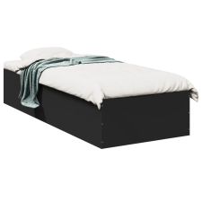 vidaXL fekete szerelt fa ágykeret 90 x 200 cm ágy és ágykellék