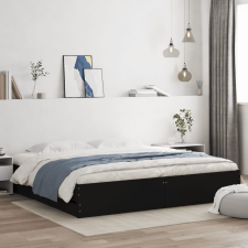 vidaXL fekete szerelt fa ágykeret fiókokkal 180 x 200 cm ágy és ágykellék