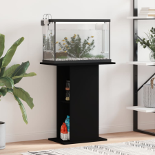 vidaXL Fekete szerelt fa akváriumi állvány 60,5x36x72,5 cm halfelszerelések