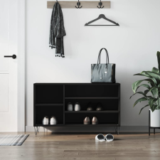 vidaXL fekete szerelt fa cipősszekrény 102x36x60 cm bútor