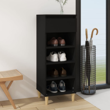 vidaXL fekete szerelt fa cipősszekrény 40x36x105 cm bútor