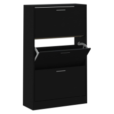 vidaXL fekete szerelt fa cipősszekrény 63x24x103 cm (342552) bútor