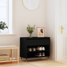 vidaXL fekete szerelt fa cipősszekrény 70x36x60 cm bútor