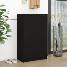 vidaXL fekete szerelt fa cipőszekrény 59 x 35 x 100 cm bútor
