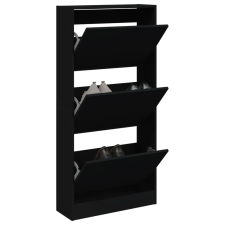 vidaXL fekete szerelt fa cipőszekrény 60 x 21 x 125,5 cm bútor