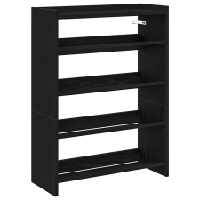 vidaXL fekete szerelt fa cipőtároló szekrény 80x25x61,5 cm (859879) bútor