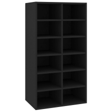 vidaXL fekete szerelt fa cipőtartó 54 x 34 x 100,5 cm (800397) bútor