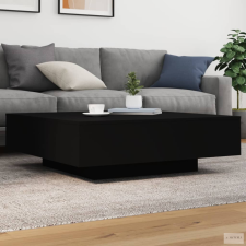 vidaXL Fekete szerelt fa dohányzóasztal 100 x 100 x 31 cm bútor