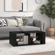 vidaXL fekete szerelt fa dohányzóasztal 100 x 50 x 36 cm bútor