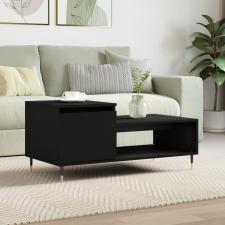 vidaXL fekete szerelt fa dohányzóasztal 100 x 50 x 45 cm bútor