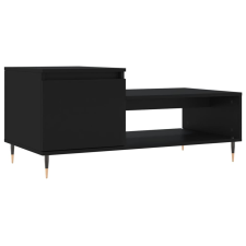 vidaXL fekete szerelt fa dohányzóasztal 100 x 50 x 45 cm (830821) bútor