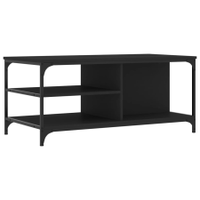 vidaXL fekete szerelt fa dohányzóasztal 100 x 50 x 45 cm (835304) bútor