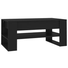 vidaXL fekete szerelt fa dohányzóasztal 102 x 55 x 45 cm (810900) bútor